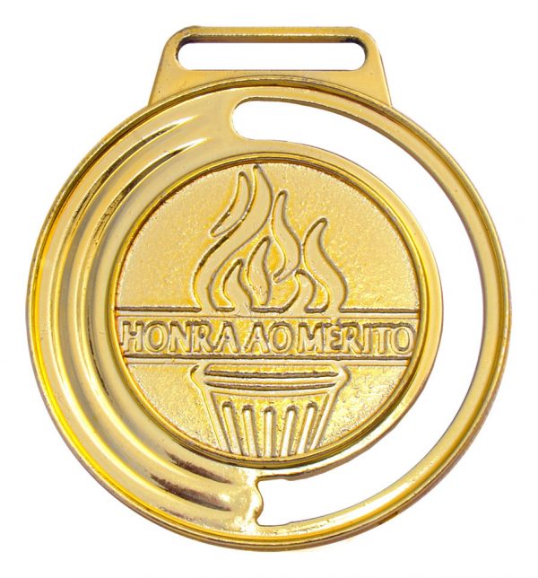 Medalha 05 ouro Honra ao Mérito | TOPTROFÉUS