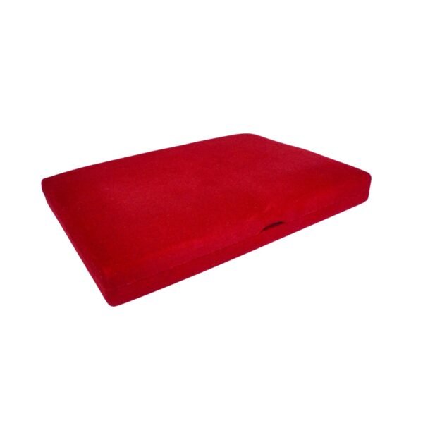 Estojo de veludo 23 x 18 cm com aba vermelho fechado