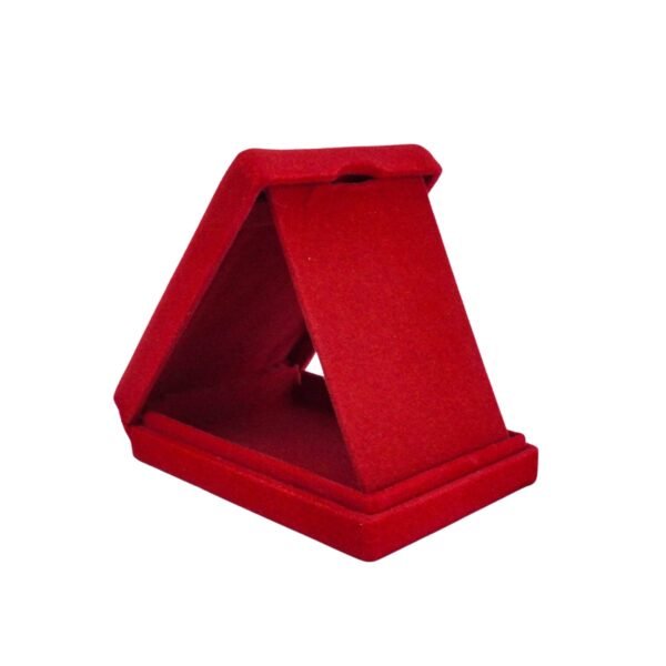 Estojo de veludo 8 x 11 cm com aba vermelho aberto