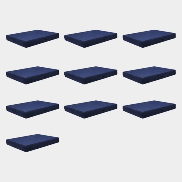 Kit com 10 estojos de veludo 18 x 14 cm com aba azul