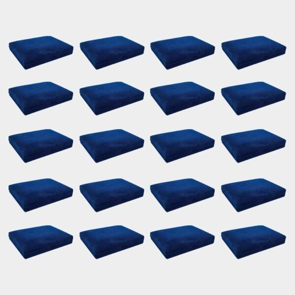 Kit com 20 estojos de veludo 23 x 18 cm com aba azul